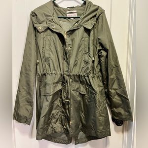 Army green rain jacket